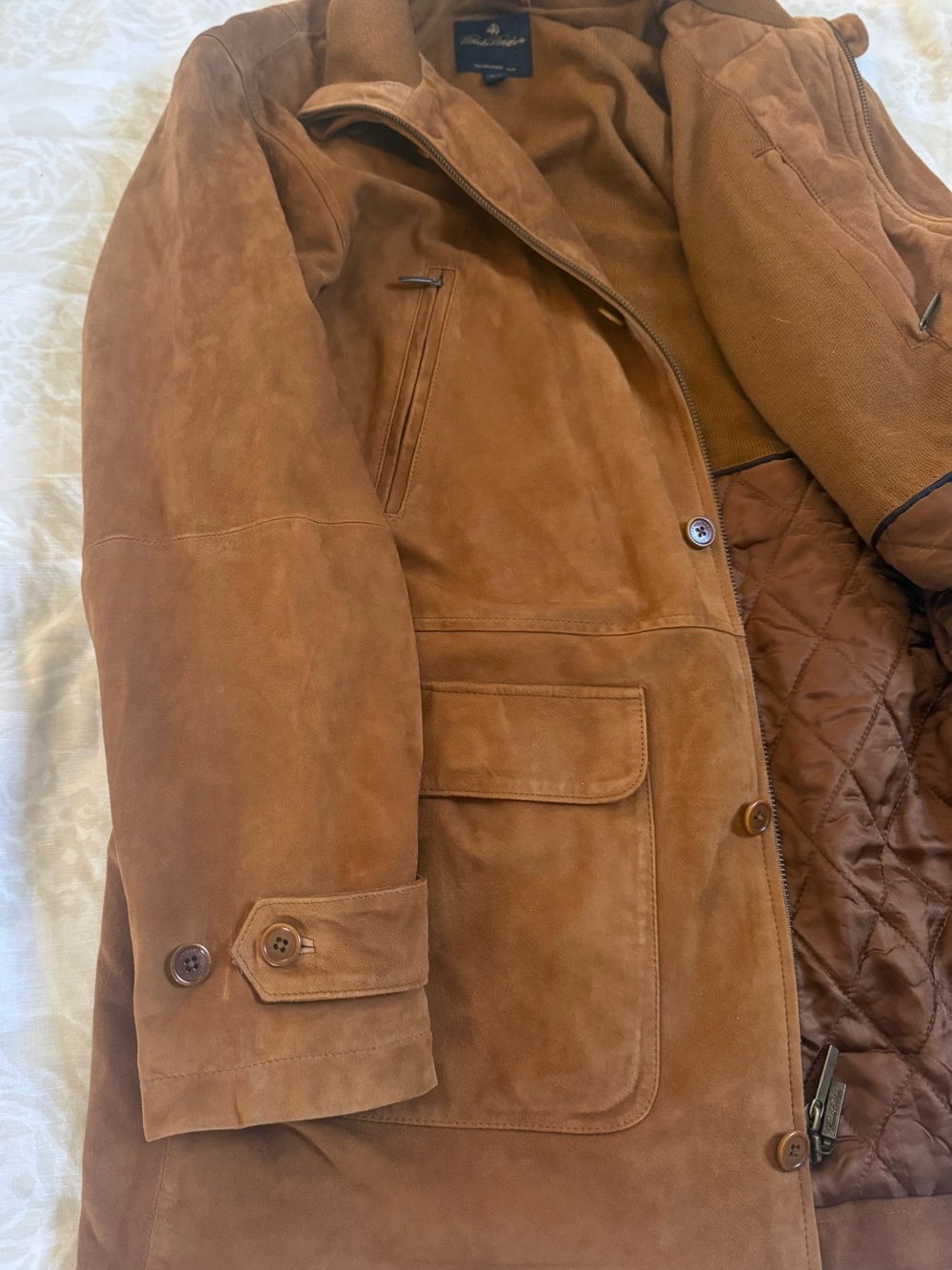 Brooks Brothers Suede Coat menโs M